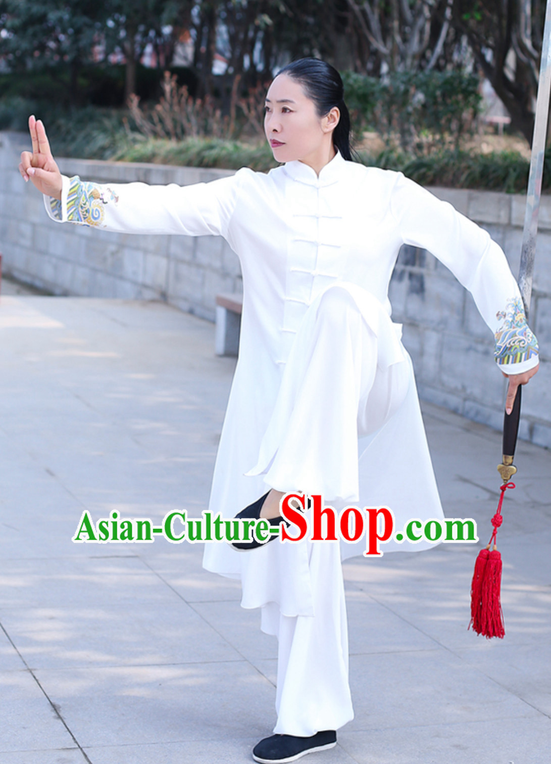 Top Chinese Traditional Competition Championship Tai Chi Taiji Kung Fu Wing Chun Kungfu Tai Ji Sword Gong Fu Master Suits Clothes Complete Set