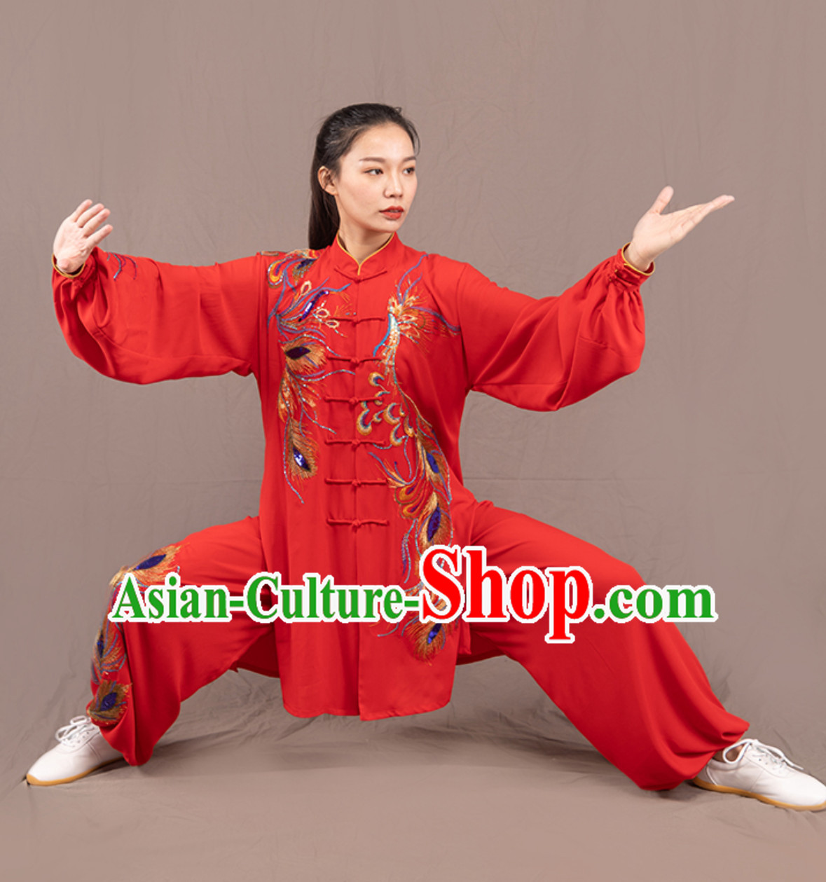Top Chinese Traditional Competition Championship Professional Tai Chi Uniforms Taiji Kung Fu Wing Chun Kungfu Tai Ji Sword Gong Fu Master Clothing Suits Clothes Complete Set for Women