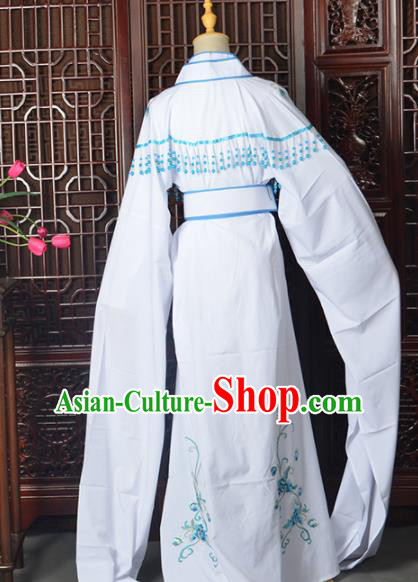 Handmade Chinese Beijing Opera White Costume Peking Opera Actress Dress for Women