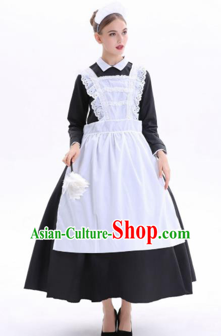 Europe Medieval Traditional Costume European Maidservant Dress for Women