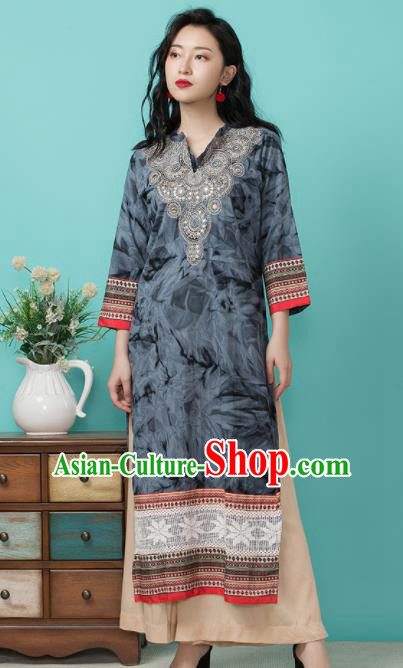 Asian India Traditional Punjabi Costumes South Asia Indian National Informal Grey Blouse and Pants for Women