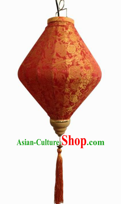 Chinese Traditional New Year Lantern Handmade Red Lanterns Ceiling Lamp