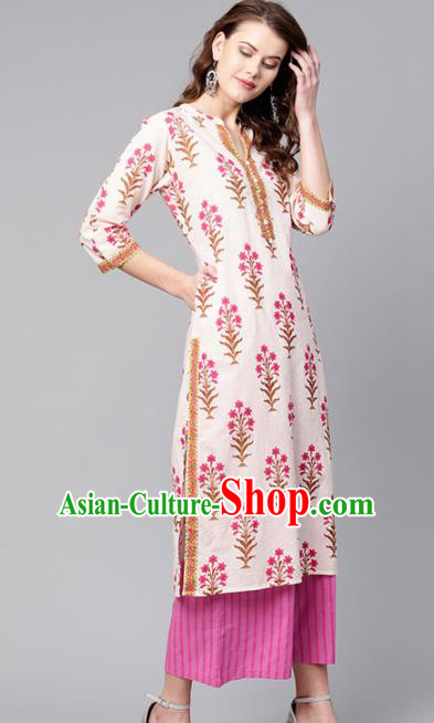 Asian India Traditional Punjabi Costumes South Asia Indian National Informal Blouse and Pants for Women