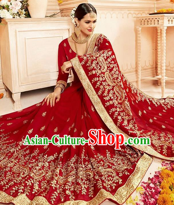Asian India Traditional Court Queen Sari Dress Indian Bollywood Bride Costume for Women