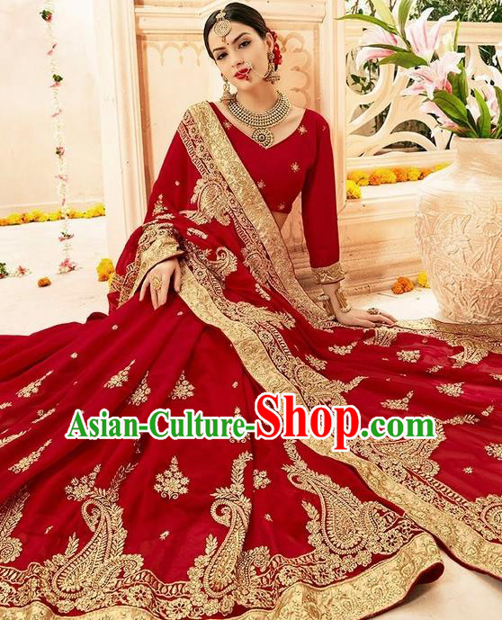 Asian India Traditional Court Queen Sari Dress Indian Bollywood Nobility Bride Costume for Women