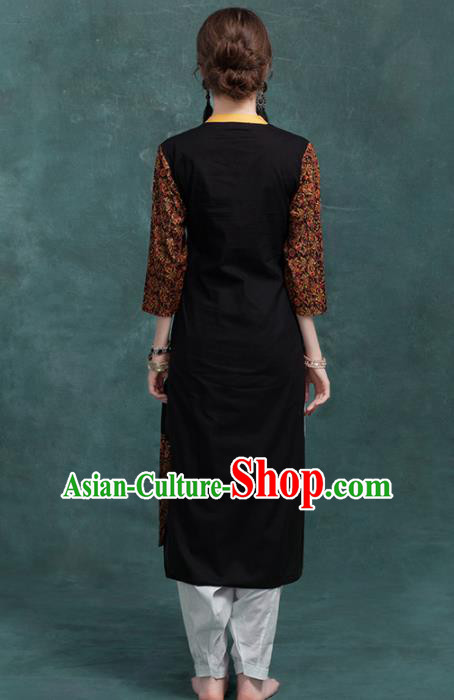 South Asian India Traditional Printing Costume Asia Indian National Punjabi Suit for Women