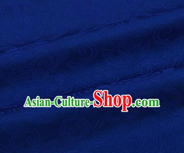 Chinese Traditional Clouds Pattern Design Silk Fabric Royalblue Brocade Tang Suit Fabric Material