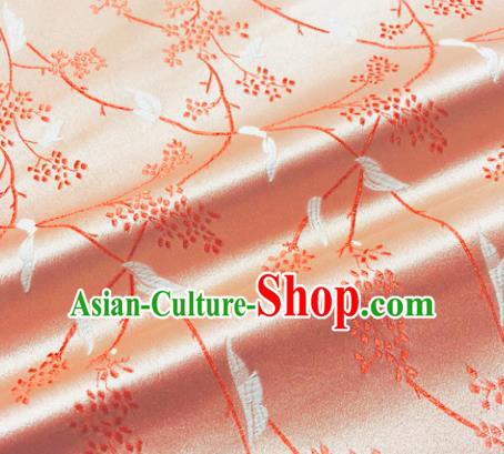 Chinese Traditional Pattern Design Pink Brocade Silk Fabric Tang Suit Fabric Material