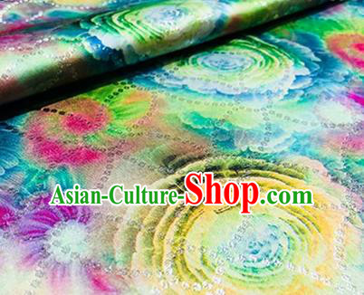 Chinese Traditional Pattern Design Colorful Brocade Hanfu Silk Fabric Tang Suit Fabric Material