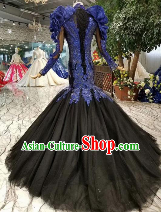 Top Grade Customize Catwalks Fishtail Full Dress Court Princess Waltz Dance Costume for Women