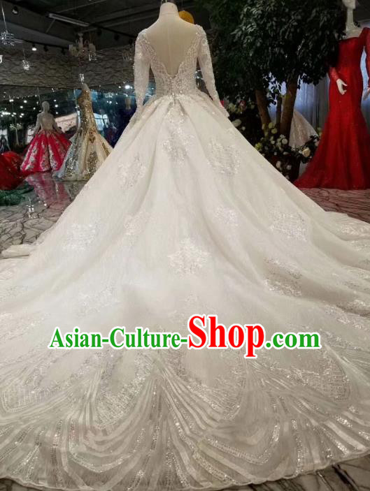 Customize Handmade Princess White Mullet Dress Wedding Court Bride Costume for Women