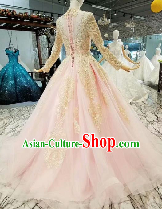 Customize Modern Fancywork Full Dress Top Grade Waltz Dance Costume for Women