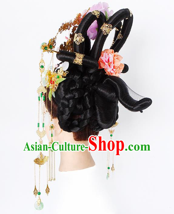 China Ancient Queen Phoenix Coronet Hairpins Chinese Traditional Hanfu Hair Accessories for Women