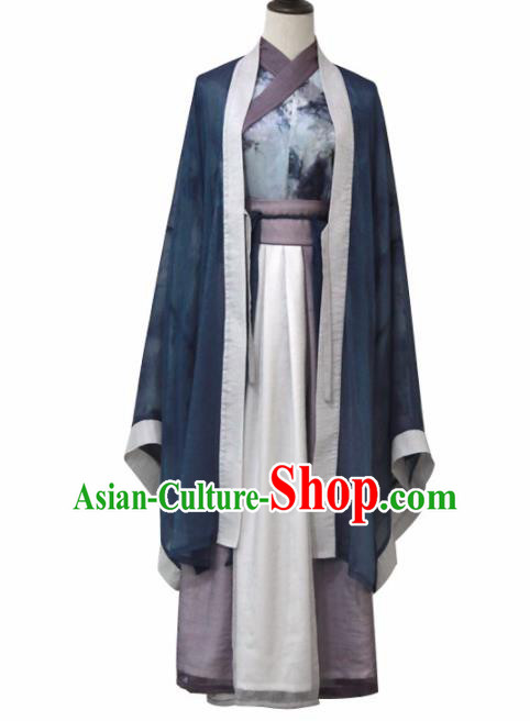 Chinese Traditional Jin Dynasty Historical Costume Ancient Swordswoman Hanfu Dress for Women