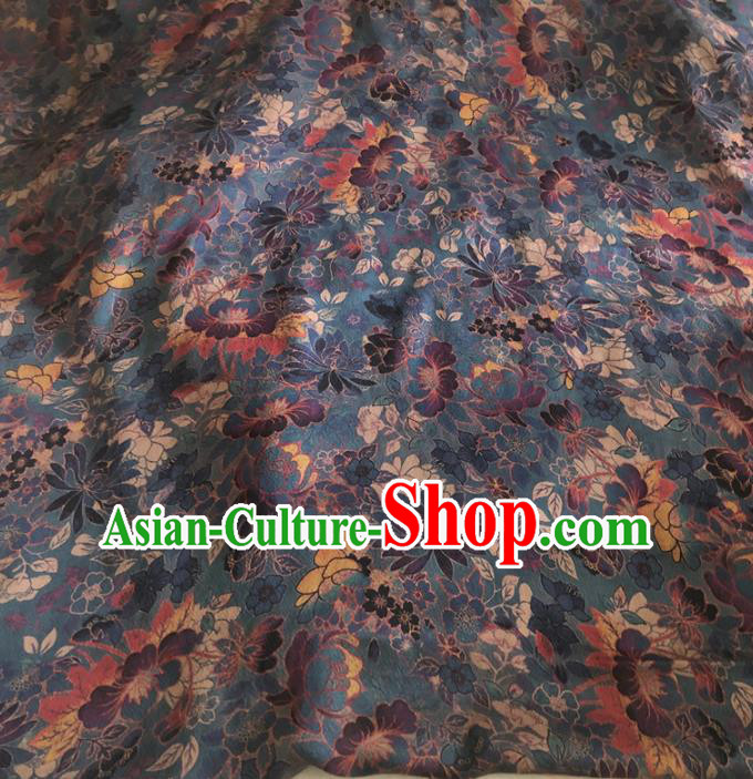 Asian Chinese Traditional Pattern Design Atrovirens Brocade Fabric Silk Fabric Chinese Fabric Asian Material