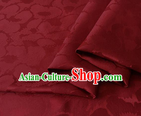 Asian Chinese Traditional Pattern Design Wine Red Brocade Fabric Silk Fabric Chinese Fabric Asian Material