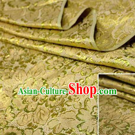 Chinese Classical Pattern Design Golden Brocade Asian Traditional Hanfu Silk Fabric Tang Suit Fabric Material