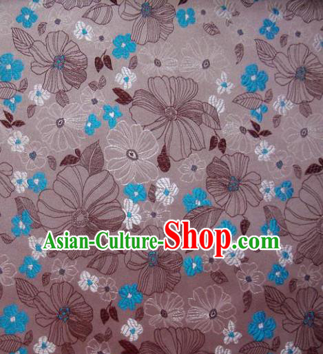 Chinese Classical Pattern Design Violet Brocade Asian Traditional Hanfu Silk Fabric Tang Suit Fabric Material