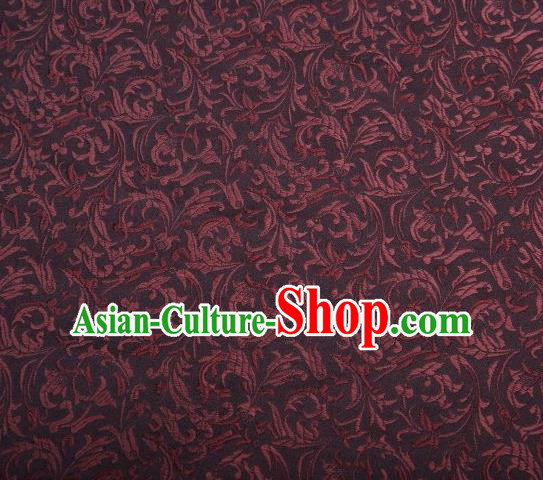 Chinese Classical Pattern Design Brown Brocade Asian Traditional Hanfu Silk Fabric Tang Suit Fabric Material