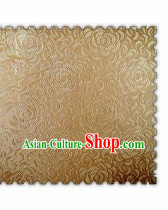 Chinese Classical Chrysanthemum Pattern Design Golden Brocade Asian Traditional Hanfu Silk Fabric Tang Suit Fabric Material