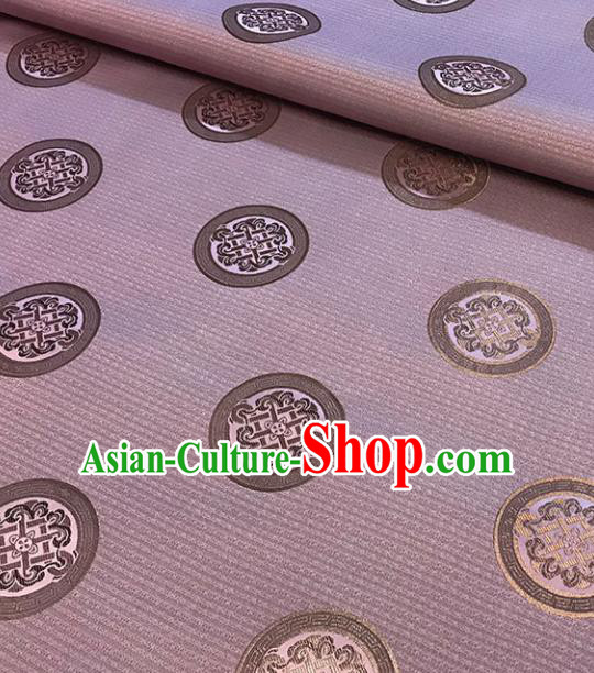 Chinese Tang Suit Pink Brocade Classical Lucky Pattern Design Satin Fabric Asian Traditional Drapery Silk Material