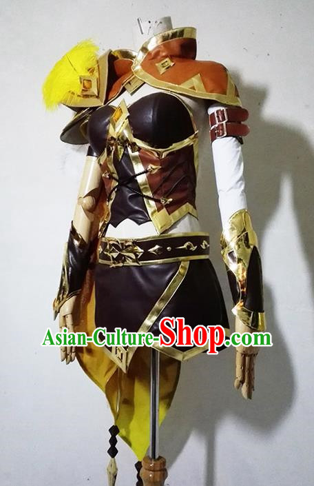 Chinese Traditional Cosplay Knight Costume Ancient Swordsman Hanfu Dress for Women