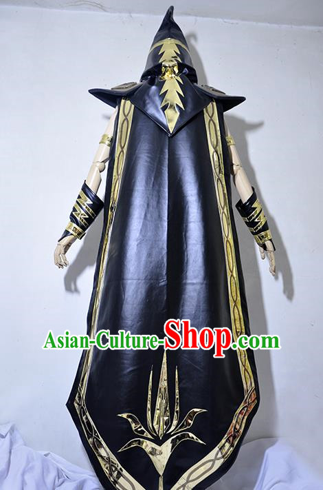 Chinese Traditional Cosplay Knight Black Costume Ancient Swordsman Dress for Women