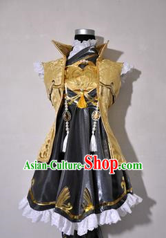 Top Grade Cosplay Fairy Princess Witch Costume Ancient Female Swordsman Dress for Women