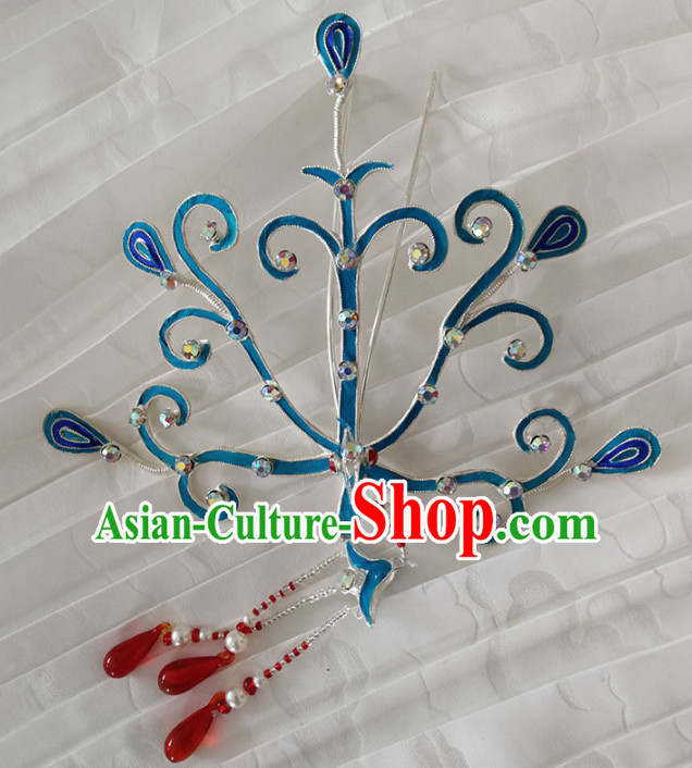 Chinese Ancient Queen Phoenix Tassel Hairpins Traditional Beijing Opera Diva Hair Accessories for Adults