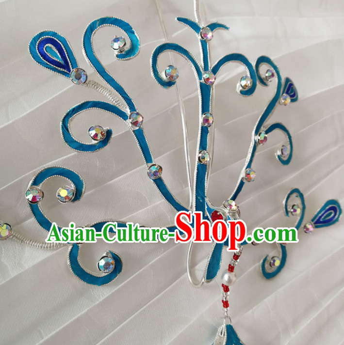 Chinese Ancient Queen Phoenix Tassel Hairpins Traditional Beijing Opera Diva Hair Accessories for Adults
