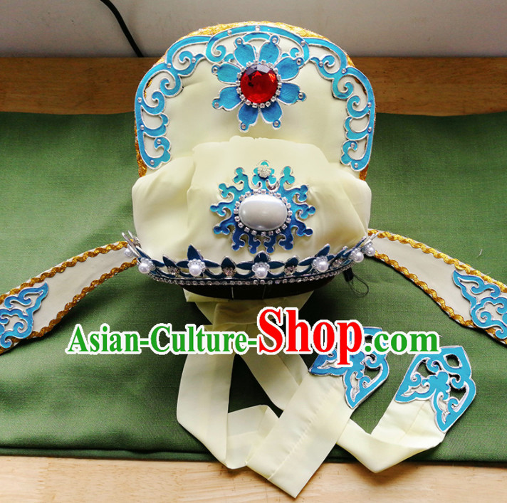 Chinese Ancient Number One Scholar Yellow Hat Traditional Beijing Opera Niche Hair Accessories for Adults