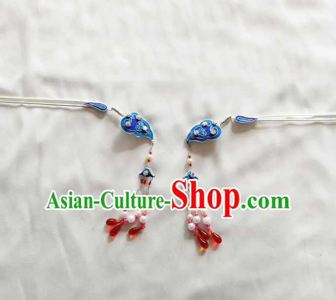 Chinese Ancient Court Cloud Tassel Hairpins Traditional Beijing Opera Diva Hair Accessories for Adults