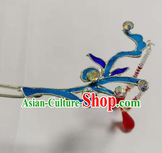 Chinese Ancient Court Princess Hairpins Tassel Step Shake Traditional Beijing Opera Diva Hair Accessories for Adults