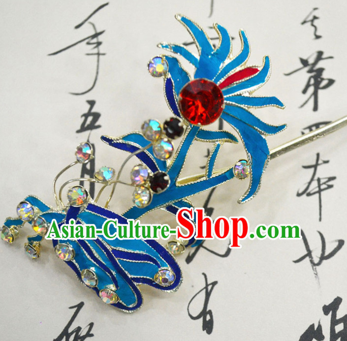 Chinese Ancient Princess Butterfly Hairpins Palace Hair Clip Traditional Beijing Opera Diva Court Hair Accessories for Adults