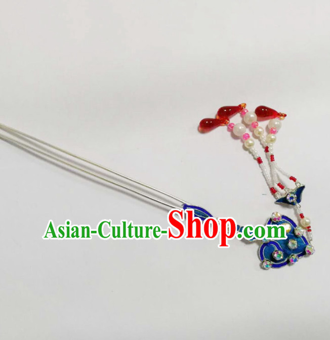Chinese Ancient Queen Hairpins Palace Tassel Hair Clip Traditional Beijing Opera Diva Court Hair Accessories for Adults
