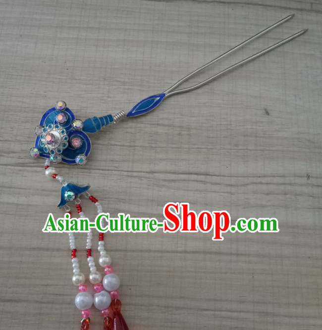 Chinese Ancient Queen Hairpins Palace Tassel Hair Clip Traditional Beijing Opera Diva Court Hair Accessories for Adults