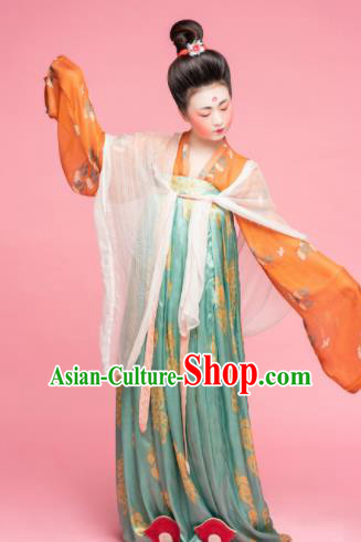 Chinese Ancient Tang Dynasty Las Meninas Hanfu Dress Traditional Court Maid Replica Costume for Women