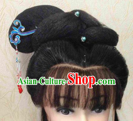 Chinese Ancient Princess Hairpins and Wigs Traditional Beijing Opera Diva Headwear Hair Accessories for Adults