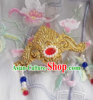 Chinese Ancient Palace Princess Golden Hair Comb Hairpins Traditional Hanfu Hair Accessories for Women