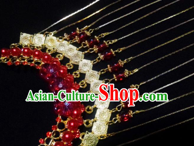 Chinese Ancient Palace Princess Tassel Mask Hair Clasp Traditional Hanfu Hair Accessories for Women