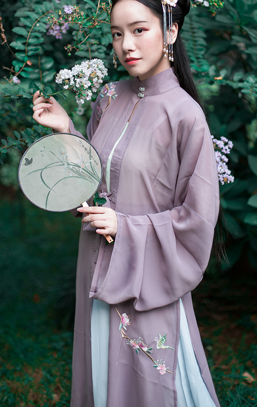 Traditional Chinese Nobility Lady Purple Hanfu Dress Ancient Ming Dynasty Embroidered Historical Costume for Women