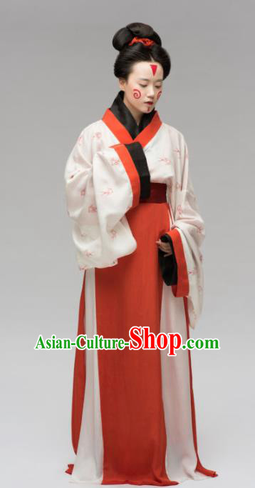 Chinese Ancient Three Kingdoms Period Hanfu Dress Traditional Court Princess Replica Costume for Women