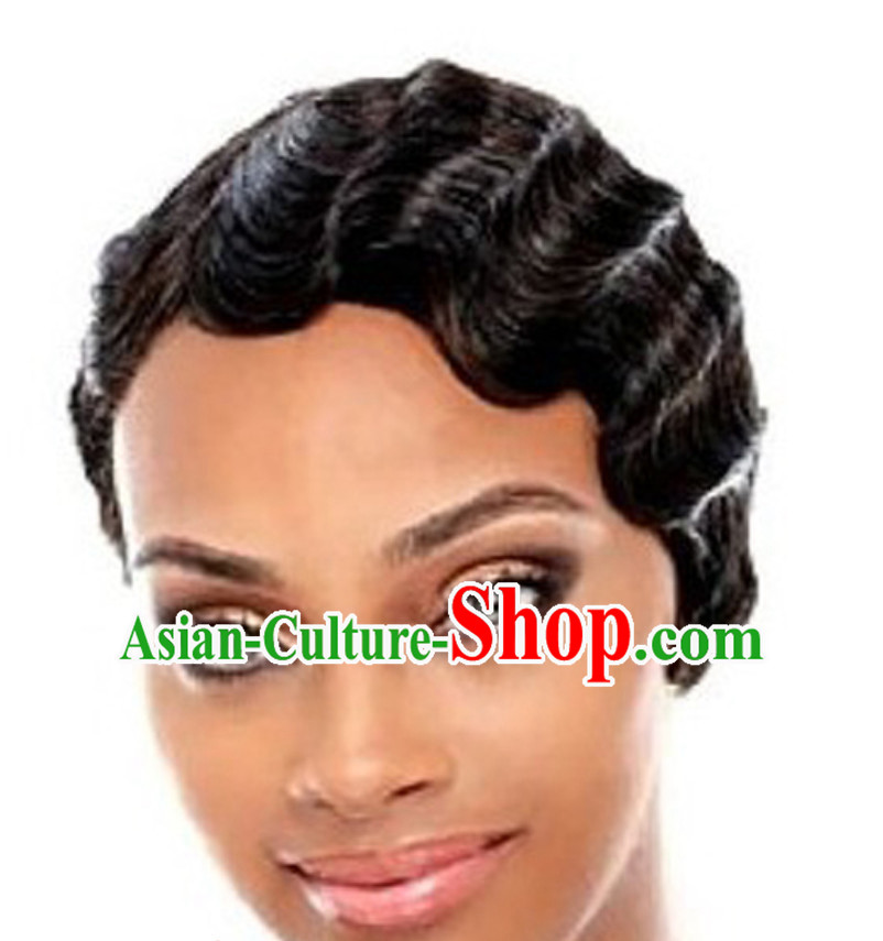 Old Shanghai Style Black Wig Asian Wigs for Women