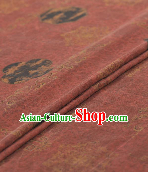 Chinese Traditional Pattern Design Gambiered Guangdong Gauze Asian Brocade Silk Fabric