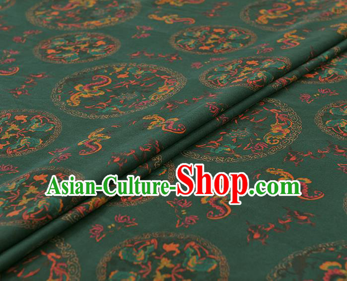 Chinese Classical Peony Butterfly Pattern Design Green Gambiered Guangdong Gauze Traditional Asian Brocade Silk Fabric
