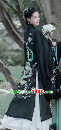 Chinese Ancient Imperial Concubine Embroidered Hanfu Dress Antique Traditional Jin Dynasty Court Historical Costume for Women