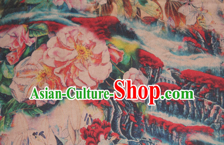 Chinese Traditional Cheongsam Classical Camellia Pattern Gambiered Guangdong Gauze Asian Satin Drapery Brocade Silk Fabric