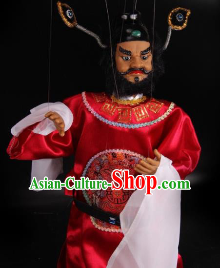 Traditional Chinese Handmade Zhong Kui Puppet String Puppet Wooden Image Marionette Puppets Arts Collectibles
