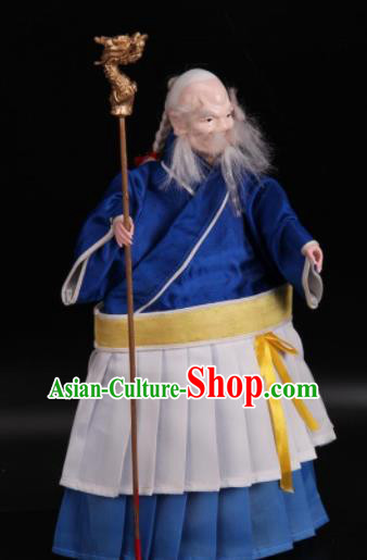 Traditional Chinese Handmade Old Men Puppet Marionette Puppets String Puppet Wooden Image Arts Collectibles