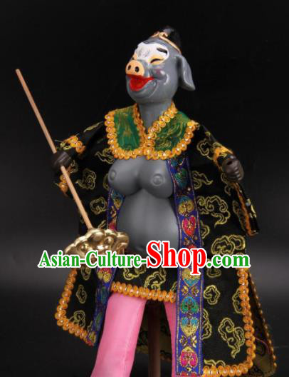Traditional Chinese Journey to the West Zhu Bajie Puppet Marionette Puppets String Puppet Wooden Image Arts Collectibles